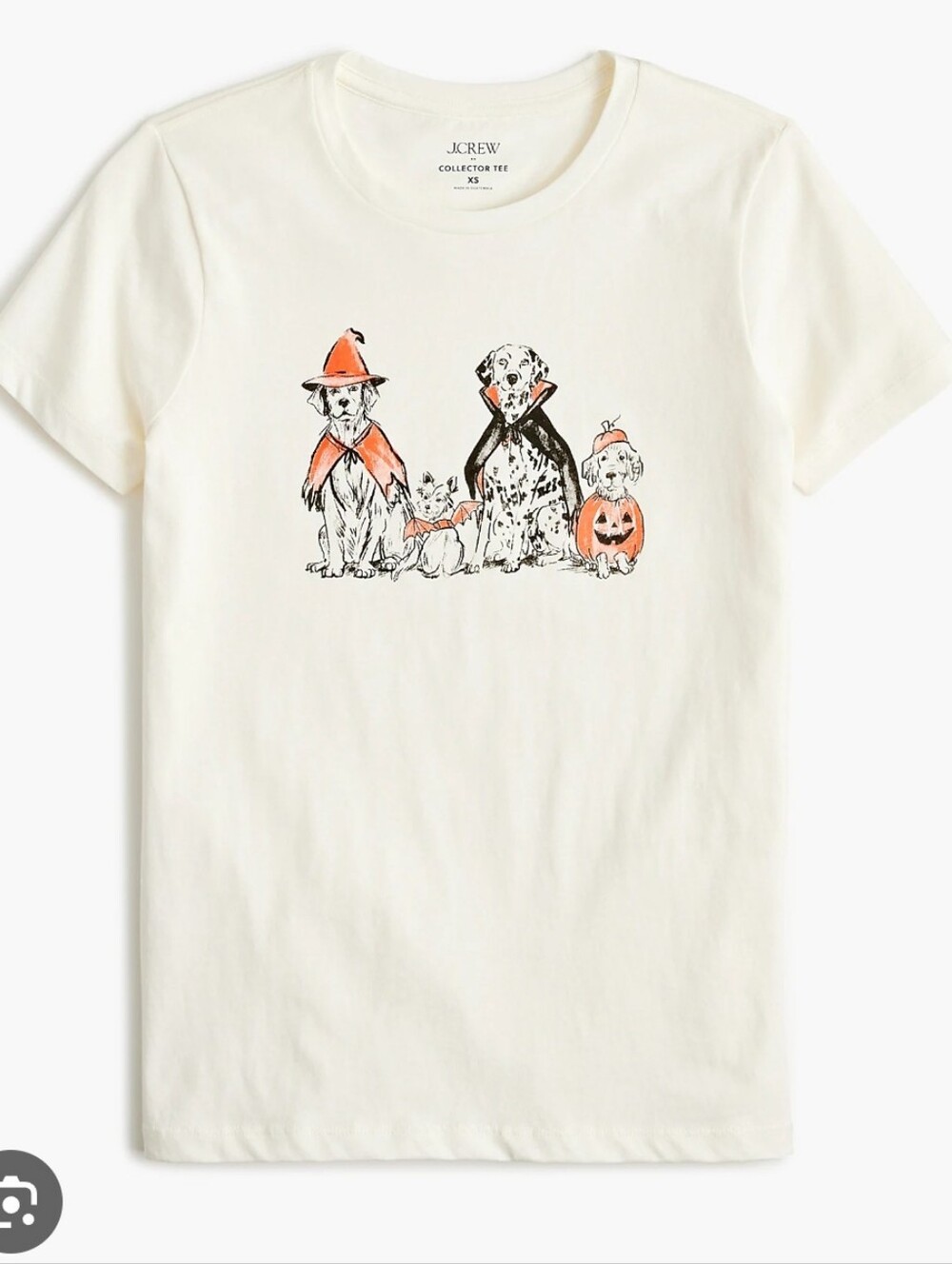 J. Crew Halloween Dogs Graphic Tee M Medium